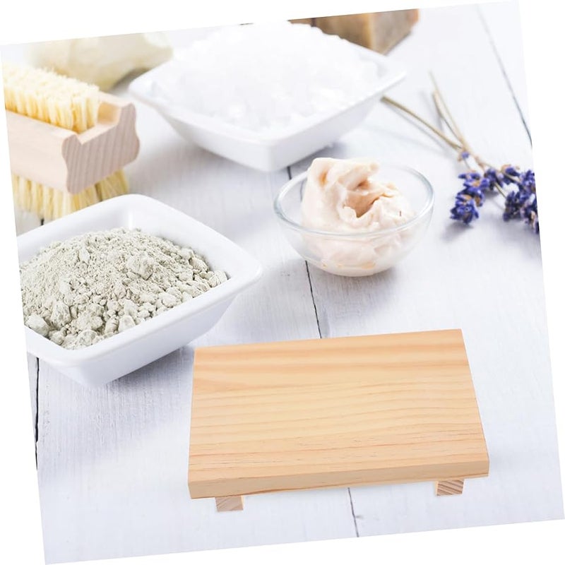 Natural Wood Bathroom Vanity Tray Soap Toiletries Countertop Organizer - Image 5
